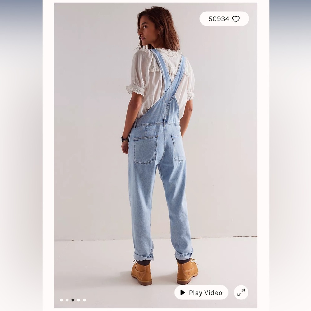 We the Free oversized overalls